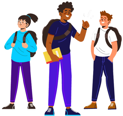 Alumnos de refuerzo escolar, inglés y español.